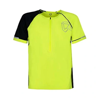 Imagen de ROCK EXPERIENCE REMT01721 Daisuke SS HZ T Shirt Men 2134 Safety Yellow+0208 Caviar M