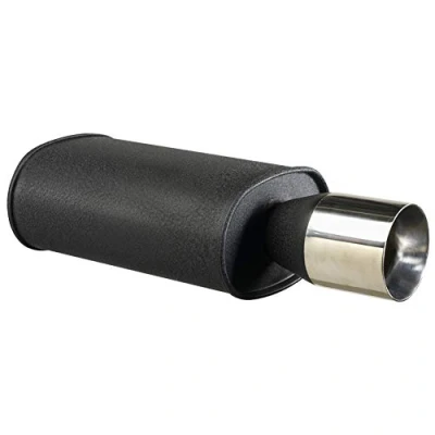 Imagen de AutoStyle Black Box 15019B Sport de Silenciador trasero, universal, 1 x 102 mm, redondo I.D. 6,35 cm (2,5 pulgadas)