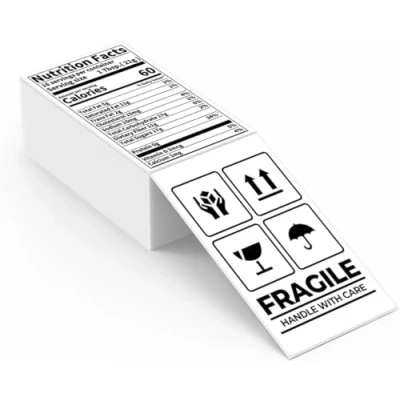 Imagen de MUNBYN 3x5 Etiquetas Térmicas Autoadhesivas, de Envío 76x127mm, Multiusos para Pequeñas Empresas, Compatible con impresoras Phomemo Zebra, 500