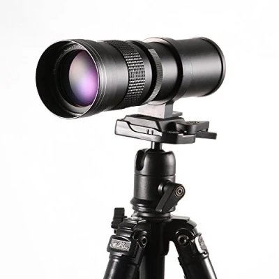 Imagen de Hersmay Objetivo teleobjetivo de 420 800 mm f/8.3 16 para Canon EOS 1300D, 200D, 2000D, 77D, G7 X Mark II, 80D, 1200D, 1100D, 750D, 5D III, IV DSLR