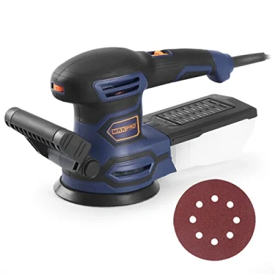 Imagen de lijadora excéntrica, MAXPRO orbital (450 W, 13000 RPM, con motor de 6 velocidades variables, orbital, diámetro 125 mm, mango auxiliar autónomo