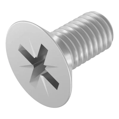 Imagen de SECCARO Tornillo avellanado M6 x 12 mm, acero inoxidable V2A VA A2, DIN 965, Phillips / PZ, rosca completa, 20 unidades