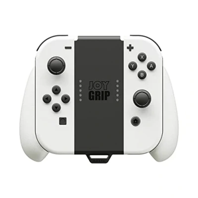 Imagen de Skull &amp; Co. JoyGrip for Nintendo Switch and OLED Joy con Controller: Rechargeable Handheld Joystick Remote Control Holder with Interchangeable Grips White