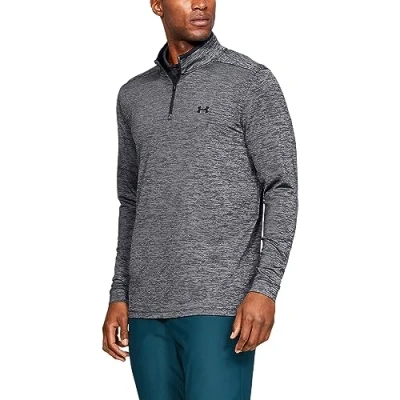 Imagen de Under Armour Playoff 2.0 1/4 Zip, Camisa Polo para Hombre, Camiseta Negro (Black/Black 001), M