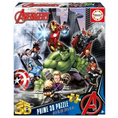 Imagen de Educa Puzzle de 300 Piezas con Efecto 3D Lenticular Avengers niños y niñas a Partir 7 8 9 años (20051)