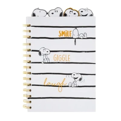 Imagen de Grupo Erik Cuaderno A5 Snoopy Bloc de notas con 4 separadores Libreta hojas blancas rayadas pequeño