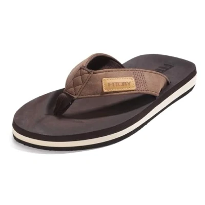 Imagen de FITORY Chanclas de Hombre para la Playa Zapatos Planos Verano Piscina Casual Marrón Talla 42 EU