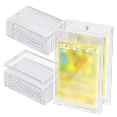 Imagen de NVIYAM 16PCS Magnetic Card Holder 35PT, Funda para Cartas Magic, Fundas Magnéticas Tarjetero Protección UV Transparentes, Coleccionables Marco, Cartas, Deportes, MTG