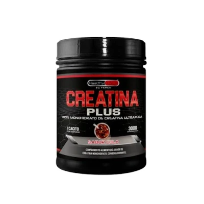 Imagen de Healthy Fusion Creatina Monohidrato en polvo 100% Pura, sin añadidos Favorece el crecimiento muscular y aumenta rendimiento físico Alta solubilidad 300 g, Sabor Refresco Cola