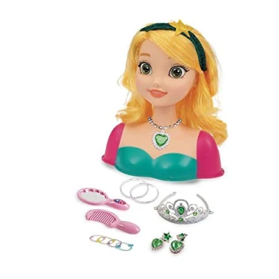 Imagen de Grandi Giochi Princess Styling Head Sirenita, Cabezal de Peinado con Accesorios incluidos, GG03000