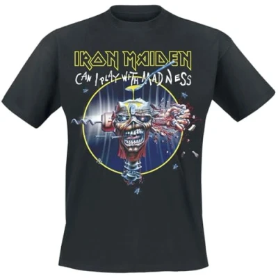 Imagen de Iron Maiden Can I Play with Madness Hombre Camiseta Negro XL