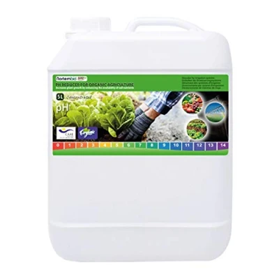 Imagen de Nortembio Agro Reductor de pH Ecológico 5 L. Uso Universal. Desincrustante Sistemas Riego. Cultivos con Mejor Sabor y Aroma.