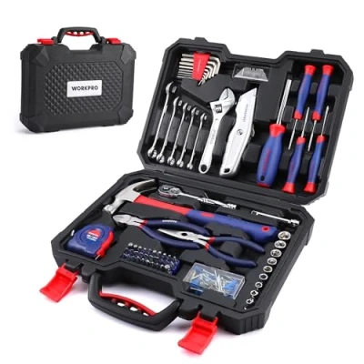 Imagen de WORKPRO 160 Piezas Caja de Herramientas Básicas y Accesorios con Estuche Almacenamiento, Maletin Herramientas, para Bricolaje Arreglos Diarios