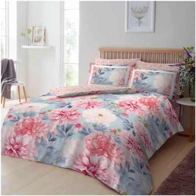 Imagen de GC GAVENO CAVAILIA Juego de Funda edredón Floral Individual (150 x 200 cm), Reversible polialgodón, Lavable a máquina (1 + 1 Almohada), Color Rosa