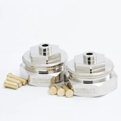 Imagen de BLUMKRAFT Lote de 2 adaptadores radiadores compatibles con COMAP/SAR / M28 x1.5 hembra a termostato, cabeza termostática M30x1.5 macho M30 M28F M30M