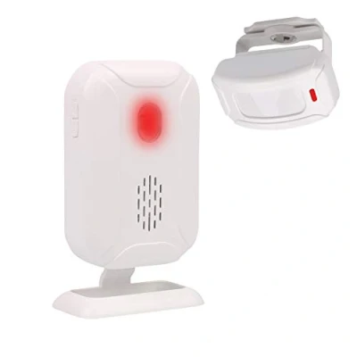 Imagen de Mengshen Alarma del Sensor de Movimiento, Timbre Inalámbrico para Puerta/Entrada La Puerta/Casa Y Tienda/Buzón, Kit Sistema Seguridad con 1 Receptor YBQ04