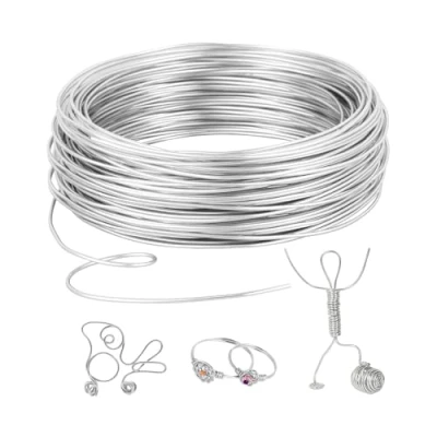 Imagen de Romon Alambre De Aluminio 3mm X 20 M, Manualidades Artesanal Aluminio, Flexible Para Joyeria DIY Hacer Joyas