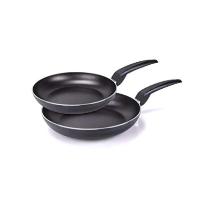 Imagen de Moneta Stratomax, Juego de Sartenes 24 + 28 cm, Aluminio, Color Negro, para todo tipo cocinas incluida inducción