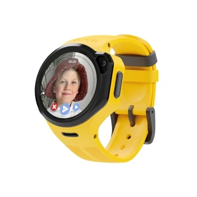 Imagen de Elari KidPhone 4GR M Reloj Inteligente 4G para niños con rastreador GPS, mensajería KidGram Contenido Seguro, Llamadas de Audio y Video bidireccionales, botón SOS, cámara (Amarillo_4GRM)