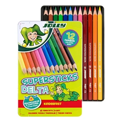 Imagen de JOLLY lápices de Colores Triangulares 12 Piezas