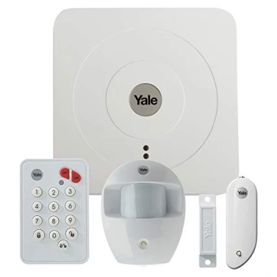Imagen de Yale SR 2100i Lite Connected Home Alarm Sistema Inalámbrico Anti Intrusión: Sirena 104dB + Detectores de Movimiento Apertura Notificaciones Push, Correo Electrónico y SMS, Blanco, 1.5 V