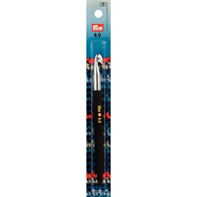 Imagen de Prym Aguja de Ganchillo Lana Suave, Aluminio, Plata, 9 mm, Longitud 14 cm