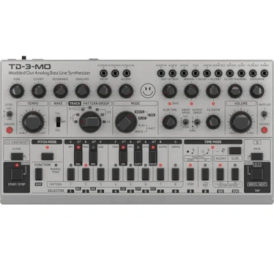 Imagen de Sintetizador de línea bajo analógico Behringer TD 3 MO SR &quot;Modded Out&quot; con VCO, VCF controlable por MIDI y oscilador subarmónicos