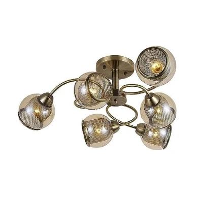 Imagen de Plafon de 6 focos modelo STANLEY cuero FABRILAMP