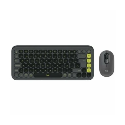 Imagen de Pack Teclado + Ratón Logitech Pop Icon, Inalámbrico, Bluetooth, Easy Switch hasta 3 dispositivos, Teclas y botones personalizables, PC Mac, Negro