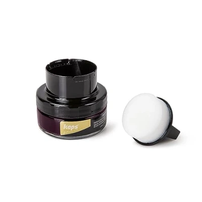 Imagen de Kaps Crema para Zapatos con Aplicador de Esponja, Cuidado Intensivo y Nutritivo del Cuero, Delicate, 70 Colores (111 burdeos)