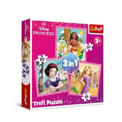 Imagen de Trefl Disney, Flores Bonitas Puzle 3en1, 3 Rompecabezas, de 20 a 50 Piezas Distintos Grados dificultad, Entretenimiento, para niños Partir años, Multicolor (34875)