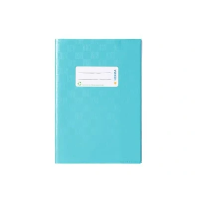 Imagen de HERMA 7436 sobres A5 rafia turquesa, 25 unidades, fundas para cuadernos escolares con etiqueta y estructura de rafia, polipropileno resistente lavable, juego escolares,