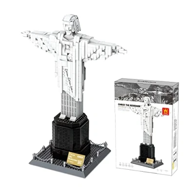 Imagen de WANGE Modelo Arquitectónico para Construir con Bloques de Construcción Cristo Redentor