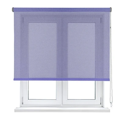 Imagen de VIEWTEX Estor Enrollable Screen Apertura 10% Plata y Azul 180 X 250cm Fabricado en España Garantia 5 años