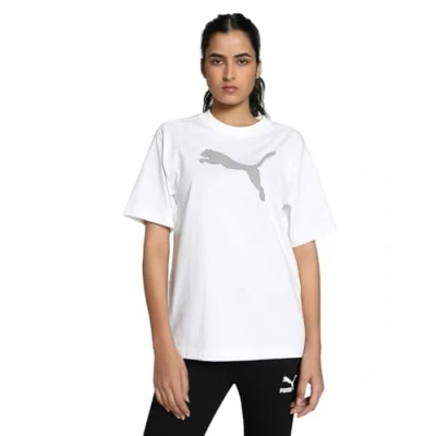Imagen de Puma Graphic Camiseta estampada, Mujer, Talla: Large, White