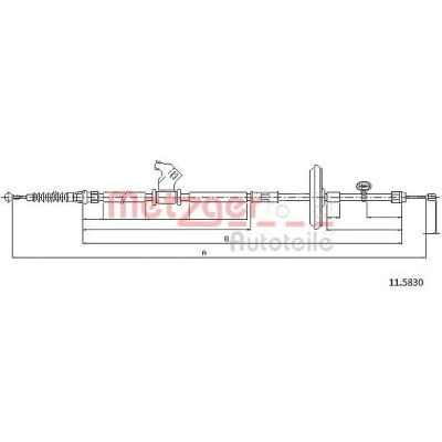 Imagen de METZGER 11.5830 Cable de Freno Mano 1814/1687 COFLE OPEL: Astra J Hatchback