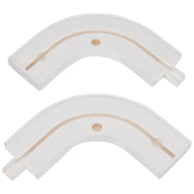 Imagen de GARDINIA Arco redondo GE1 con pieza final blanca 13.5/13.5 cm, 1 par, 2