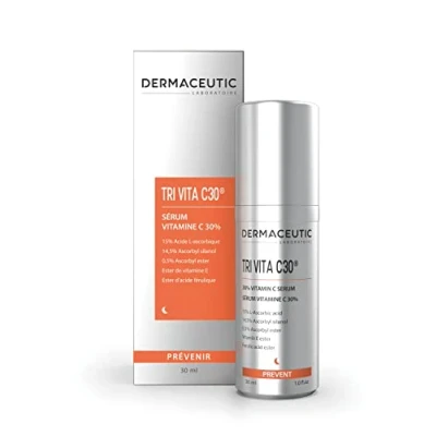 Imagen de Dermaceutic Tri Vita C30 Suero con un 30% de vitamina C Producto prémium altamente concentrado 3 tipos y E facial antioxidante 30 ml
