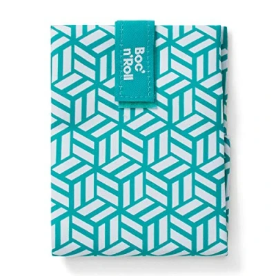 Imagen de Roll&#039;eat ® Bolsa Merienda, Porta Bocadillos con Envoltorio Reutilizable, Alimentos Ecológico sin BPA, de Tela, Color Verde Boc&#039;n&#039;Roll Tiles