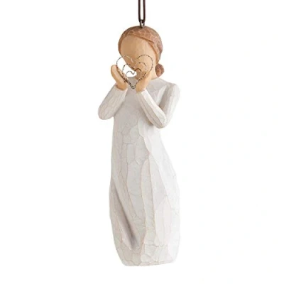 Imagen de Figura de niña con corazón para colgar, Willow Tree, Home &amp; Navidad Deco, Enesco