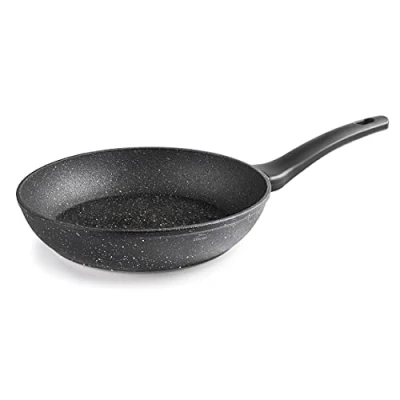 Imagen de LACOR 26822 Sartén Java de Aluminio Forjado 100% Libre PFOA, Antiadherente Particulas Piedra, Fondo Full Induction, Ø 22 x 4.5 cm, Negro