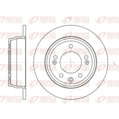 Imagen de REMSA 61105.00 Disco de freno Eje trasero 262, 262 10 5 macizo HYUNDAI: i30 I Hatchback, ix35, II KIA: Sportage III, cee‘d Hatchback