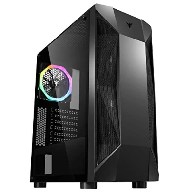 Imagen de Case Itek The Rock EVO Torre para Videojuegos (USB3, 12 cm, ARGB Fan, Side Panel Temp Glass, ITGCATRK40E