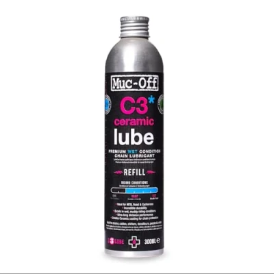 Imagen de Muc Off C3 Ceramic Wet Chain Lube, 300 Ml Lubricante de Cadena Bicicleta con Tinte Trazador UV Formulado para Condiciones Climáticas Húmedas y Adversas