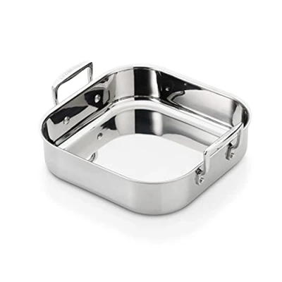Imagen de Le Creuset Bandeja asadora cuadrada de acero inoxidable, 3 capas, 26 x cm, 96106026000000