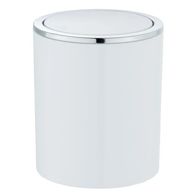 Imagen de Wenko Cubo con Tapa basculante Inca Blanco 2 LTR. Contenedor de Basura oscilante