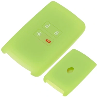 Imagen de Key Soft Case Cover Cubierta Protectora Llave del Coche Verde Fluorescente (¡Luces en la Oscuridad!) para Renault Megane Kadjar Clio Captur