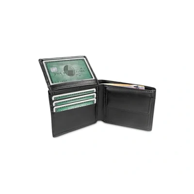 Imagen de TRAVANDO Cartera Hombre „Berlin“ con Bloqueador RFID, Billetera Negra, Monedero Varón, Portamonedas, Regalo, Wallet, Vertical, Bolsillo Monedas Botón a presión Tarjetera, Compartimientos (Negro)