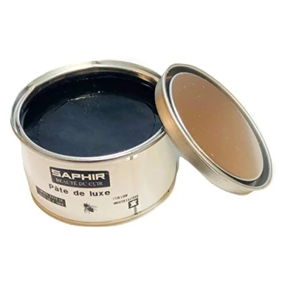 Imagen de SAPHIR Pâte de Luxe 250 ml Cera para Calzado con Abeja, Carnauba y Trementina (Negro 01)