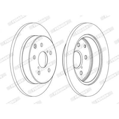 Imagen de FERODO PREMIER DDF1846C Disco de freno 281 12 5 macizo revestido sin tornillos TOYOTA: RAV4 III SUV, IV SUV